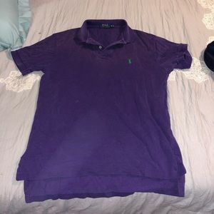 Purple polo collard shirt
